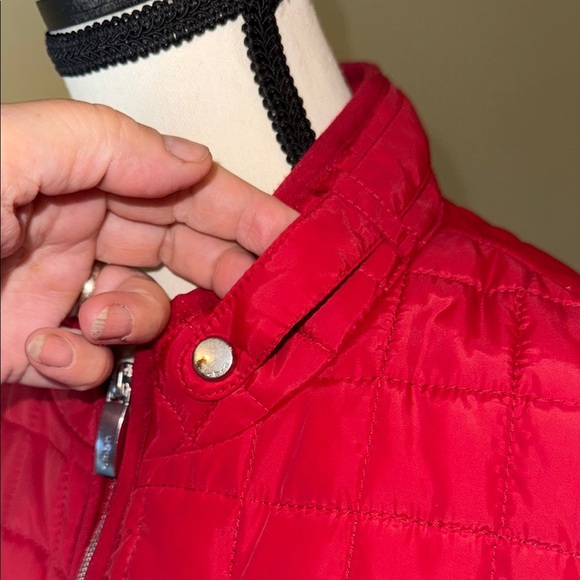 Olsen Europe Quilted Vest Red Sporty Design Classy Women's Size 10 - Picture 5 of 16